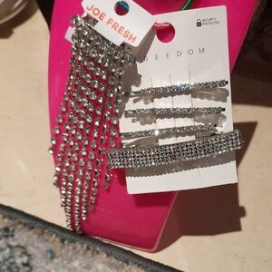 Lot of BRIDAL FANCY DRESS  Joe Fresh Freedom Sparkling Silver Hair Clips Crystaĺ